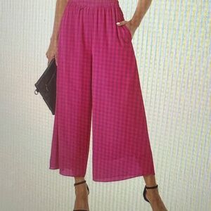 Capris - Chiffon Pants Wide Leg Palazzo Pants sz XL